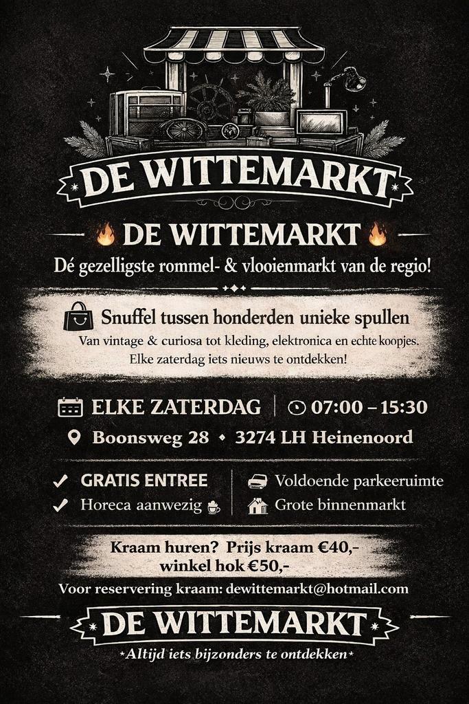 ️ DE WITTE MARKT – ZATERDAG ️, Tickets en Kaartjes, Evenementen en Festivals, Drie personen of meer