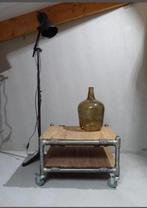 D Bodhi salontafel,bijzettafel,steigerbuis,Industrieel, teak, Huis en Inrichting, Tafels | Salontafels, Ophalen, 50 tot 100 cm