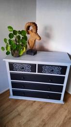 Houten ladenkast, nieuwe verflaag, knoppen en met plakfolie, Ophalen, Gebruikt, 5 laden of meer, 50 tot 100 cm