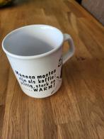 TE KOOP MOK MET TEKST, Ophalen of Verzenden, Aardewerk, Overige stijlen, Kop(pen) en/of Schotel(s)