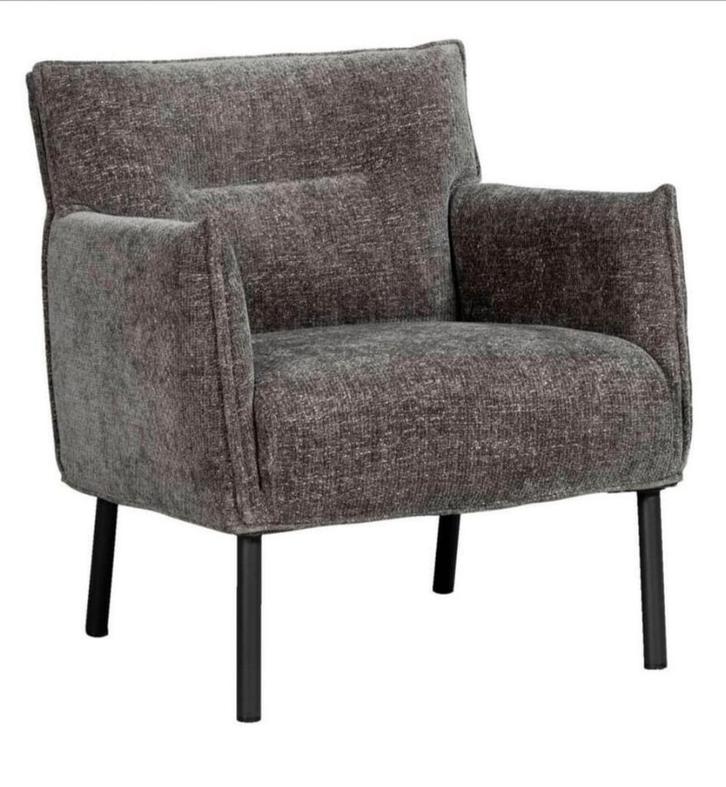 Nieuwe fauteuil Teun te koop in antracietgrijs, Huis en Inrichting, Fauteuils, Stof, 50 tot 75 cm, Minder dan 75 cm, Ophalen