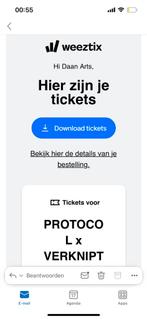 Ticket protocol x verknipt, Tickets en Kaartjes, Evenementen en Festivals