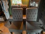 4 taupe stoelen, Gebruikt, Overige kleuren, Stof, Ophalen of Verzenden