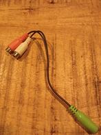 Verloopkabel Tulp (RCA) naar Mini Jack (3.5mm), Ophalen of Verzenden