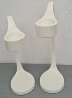 Vintage design kandelaars ikea Jatteviktig, 25 tot 50 cm, Wit, Ophalen of Verzenden, Zo goed als nieuw