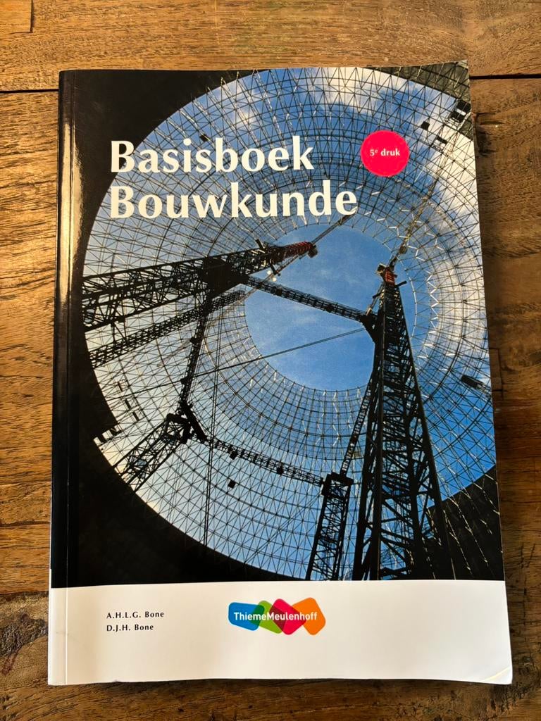 Basisboek bouwkunde 5e druk, Boeken, Ophalen of Verzenden, Zo goed als nieuw, Bouwkunde