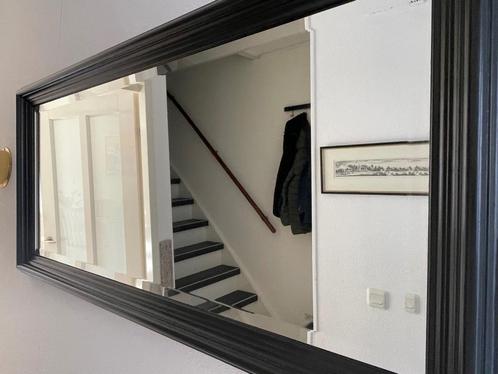 Mooie houten spiegel met geslepen glas en sierrand, Antiek en Kunst, Antiek | Spiegels, 100 tot 150 cm, Minder dan 100 cm, Rechthoekig