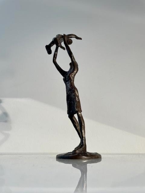 Bronzen beeld moeder en kind – modern en expressief, Antiek en Kunst, Kunst | Beelden en Houtsnijwerken, Ophalen of Verzenden