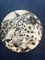 Panter glasschilderij., Antiek en Kunst, Ophalen