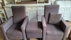 Zitmeubelset, 2 relaxstoelen, hocker, 2 kussentjes, Ophalen, Gebruikt, Stof