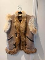 Afghan Shearling Gilet met Bontrand, Kleding | Dames, Verzenden, Zo goed als nieuw, Maat 38/40 (M), Beige