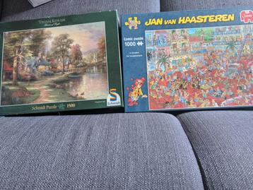 Thomas kinkade & Jan van Haasteren puzzels beschikbaar voor biedingen