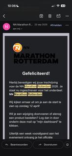 Rotterdam marathon startbewijs +medaille&magazine, Tickets en Kaartjes, Eén persoon