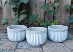 Bloempot cement grijs Parlane grey planter 3 stuks Nieuw, Tuin en Terras, Bloempotten, Ophalen, Overige materialen, Rond, Nieuw