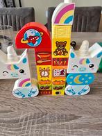 Duplo bedrukte blokjes eenhoorn klok wortels, Ophalen of Verzenden, Zo goed als nieuw, Duplo