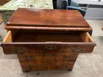 Antiek noten houten ladekast H98xB96xD49cm, Ophalen, ., 50 tot 100 cm, Zo goed als nieuw
