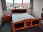 Tweepersoonsbed, Huis en Inrichting, Ophalen, Gebruikt, Bruin, Tweepersoons