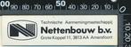 Sticker: Nettenbouw Technische Aannemingsmaatschappij, Ophalen of Verzenden, Zo goed als nieuw, Bedrijf of Vereniging