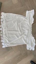 Witte top met bloemen xl, Wit, Maat 46/48 (XL) of groter, Ophalen of Verzenden, Zo goed als nieuw