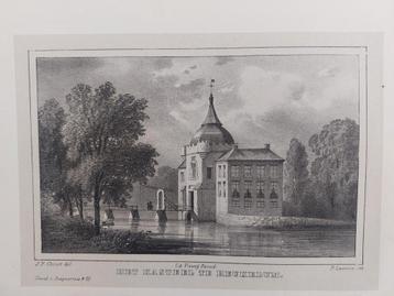 38 / kasteel van Heukelum van Robidé  van der AA Litho 1846 beschikbaar voor biedingen