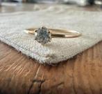 Geelgouden 14krt ring solitair maat 17+ zirkonia 4mm, Nieuw, Ophalen of Verzenden, 17 tot 18, Dame