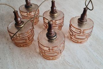 5 mooie vintage hanglampen  beschikbaar voor biedingen