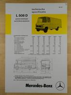 Mercedes 508 D Technische Specificatie folder 1977 BG – 508D, Ophalen, Mercedes, Zo goed als nieuw, Mercedes-Benz