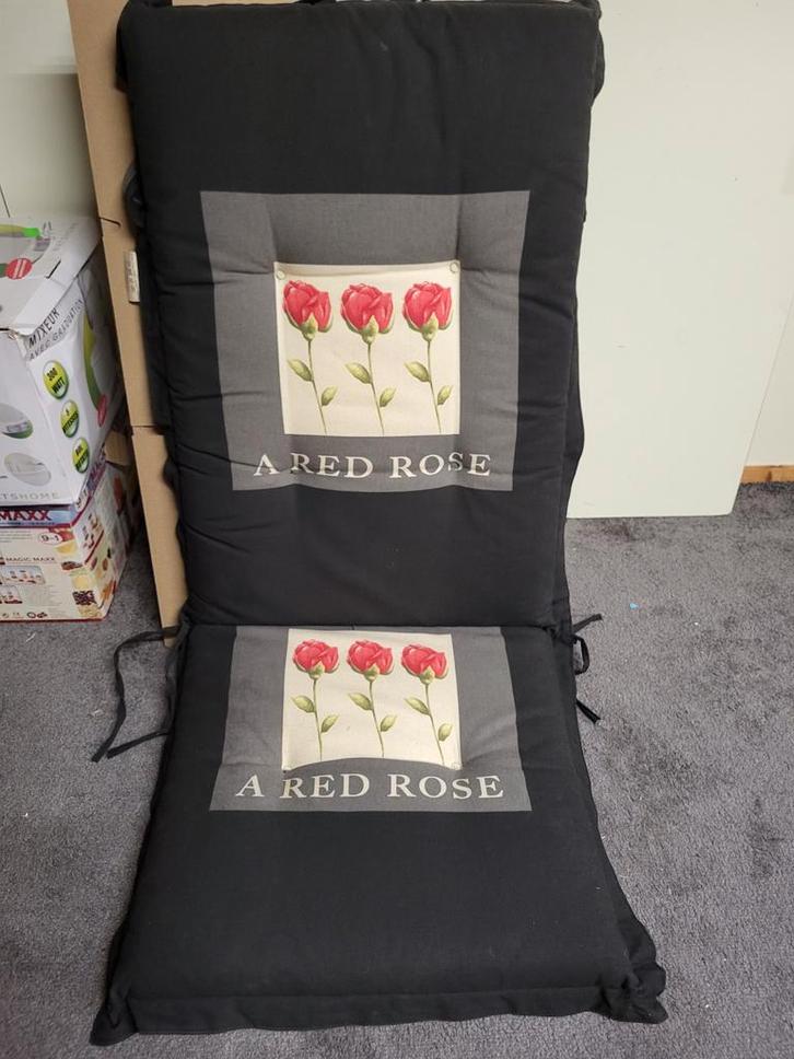 6 Hartman Tuinstoelkussens - Rode Roos Design, Tuin en Terras, Tuinmeubel-accessoires, Gebruikt, Ophalen