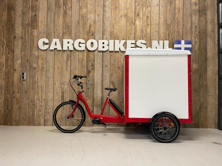 Monark Centro 3 met grote 1.3M3 bak Rood 2020, Fietsen en Brommers, Elektrische fietsen, Gebruikt, Overige merken