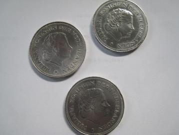 10 gulden zilveren munt Nederland Herrijst 1970 (3 stuks) beschikbaar voor biedingen