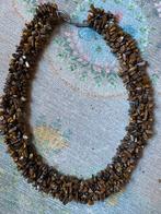 Tijgeroog tigereye edelstenen mineralen ketting, Sieraden, Tassen en Uiterlijk, Kettingen, Ophalen of Verzenden, Zo goed als nieuw