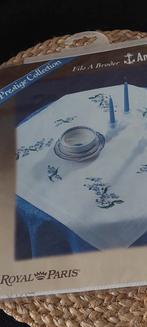BORDUURPAKKET VOORBEDRUKT TAFELKLEED MET ANCHOR BORDUURZIJDE, Ophalen of Verzenden, Nieuw, Handborduren, Borduurpakket