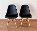 2x Eames DSW stoel, replica, zwart, Ophalen, Kunststof, Gebruikt, Twee