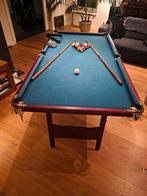 Inklapbare Poolbiljart Tafel met Accessoires, Ophalen, Gebruikt, Pooltafel