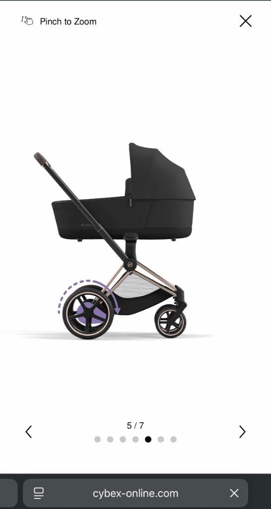 Cybex e-Priam Frame + Priam Lux Carry Cot, Kinderen en Baby's, Kinderwagens en Combinaties, Nieuw, Overige merken, Ophalen