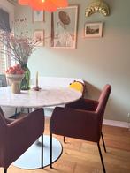 Twee Loods5 Eetkamerstoelen - Bouclé - Zo goed als nieuw, Huis en Inrichting, Stoelen, Ophalen, Twee, Bruin, Zo goed als nieuw