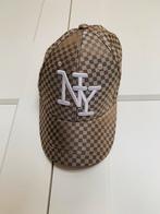 Bruin/Gouden NY Pet - Verstelbaar, 1x Gedragen, Kleding | Dames, Hoeden en Petten, Ophalen of Verzenden, Zo goed als nieuw, Pet