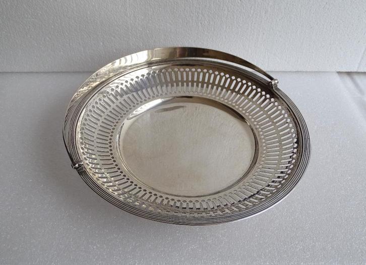 Zilver antiek serveerschaal/broodmand Gerritsen&Kempen 24cm, Antiek en Kunst, Antiek | Goud en Zilver, Zilver, Ophalen of Verzenden