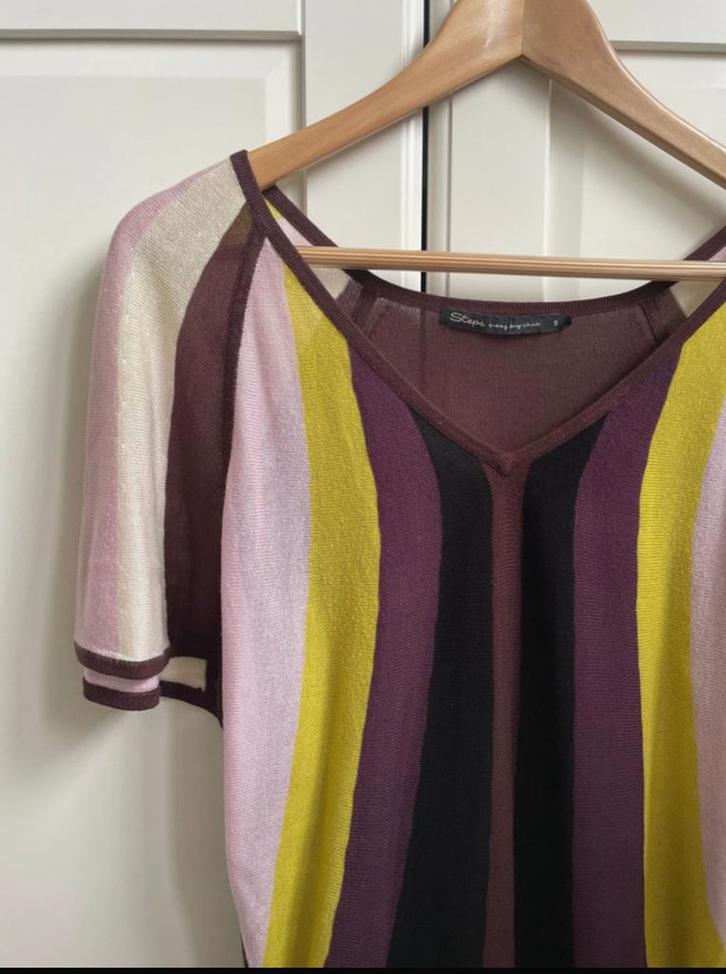 Top maat S van Steps, Kleding | Dames, Tops, Zo goed als nieuw, Maat 38/40 (M), Paars, Korte mouw, Ophalen of Verzenden