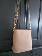 PRADA CROSSBODY MODEL LOGO-EMBOSSED VITELLO PHENIX, Ophalen of Verzenden, Nieuw, Beige, Overige typen
