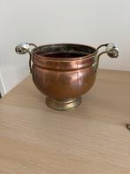 Koper bloempotje, Rond, Nieuw, Ophalen of Verzenden, Minder dan 40 cm