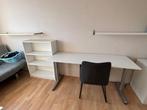 Witte open boekenkast met 2 planken., Ophalen, Met plank(en), Gebruikt, 100 tot 150 cm