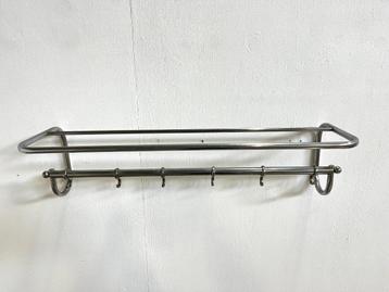Vintage design Art-deco chrome wandkapstok uit jaren 30 beschikbaar voor biedingen