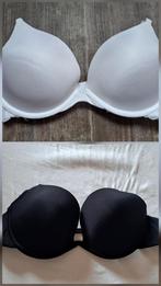 2 push-up beha's zwart en wit, Ophalen of Verzenden, Overige kleuren, BH