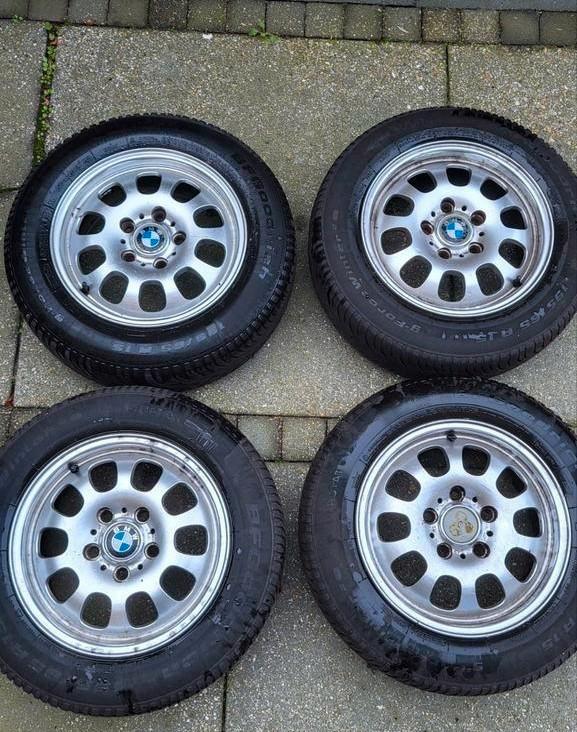 BMW Style 46 Velgen met Banden E36 E46, Auto-onderdelen, Banden en Velgen, Banden en Velgen, Winterbanden, 15 inch, 195 mm, Personenwagen
