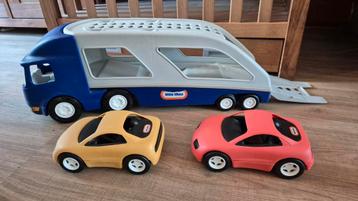 Little Tikes Oplegger met 2 Auto's beschikbaar voor biedingen
