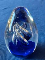 Presse-papier- eivormig - murano glas - blauw, Antiek en Kunst, Kunst | Designobjecten, Ophalen of Verzenden