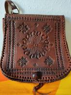 Leuke vintage leren tas uit de jaren 70, Verzenden, Gebruikt, Bruin, Schoudertasje