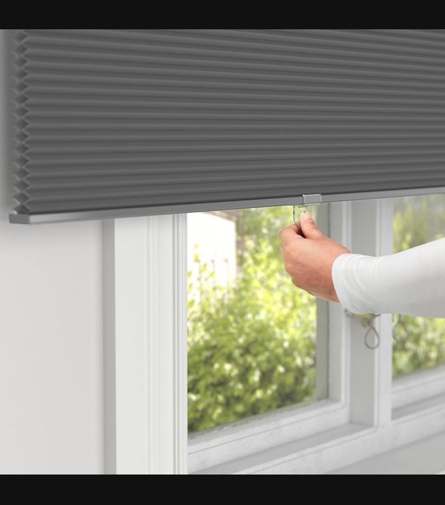 IKEA Hoppvals plisségordijn grijs 80x210cm, Huis en Inrichting, Stoffering | Gordijnen en Lamellen, Zo goed als nieuw, 200 cm of meer