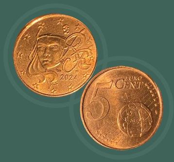 Zeldzame 5 Eurocent Frankrijk 2024 - Lage Oplage! beschikbaar voor biedingen